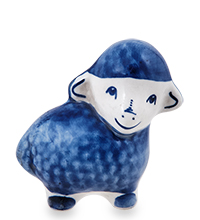 ГЛ- 912 Фигурка «Овечка-Груня» (Гжельский фарфор)