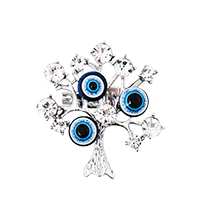 AM-3934/2 Оберег-брошь «Денежное дерево» (латунь)