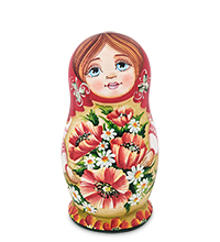 МР-16/35-B  Матрешка 5м «Мария с цветами» бол.