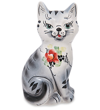 ГЛ- 093/1 Фигурка «Кошка» (Гжельский фарфор)