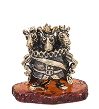 AM-4088 Фигурка «Мышиный король» (латунь, янтарь)