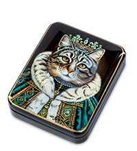 ШК-55/ 34-G Шкатулка «Котик» Лидяева Л.