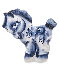 ГЛ- 097 Фигурка «Лошадка-Пони» (Гжельский фарфор)