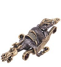 AM-4189 Фигурка «Лошадь Укачалка» (латунь, янтарь)