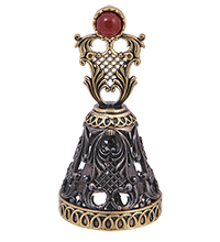 AM-4241 Колокольчик «Сад» (латунь, янтарь)