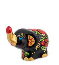 ГЛ- 969 Фигурка «Слоник» хохлома (Гжельский фарфор)