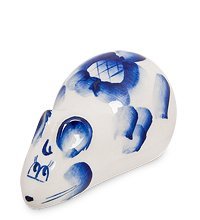 ГЛ- 315 Фигурка «Мышка-норушка» бол. (Гжельский фарфор)