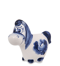 ГЛ- 935 Фигурка «Лошадка-Вася» (Гжельский фарфор)