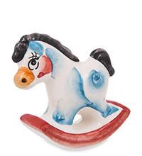 ГЛ- 955 Фигурка «Лошадка-Качалка» мал. цв.(Гжельский фарфор))