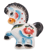 ГЛ- 951 Фигурка «Лошадка-Буран» цв. (Гжельский фарфор)