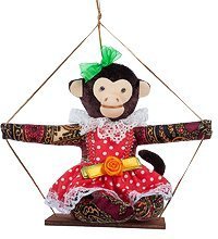 RK-738/1 Кукла подвесная «Обезьяна на качелях»