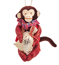 RK-738/3 Кукла подвесная «Обезьяна с мешком»