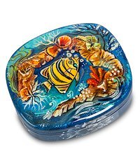 ШК-30/ 07 Шкатулка «Рыбка» 8,5,х7,5 Сухов