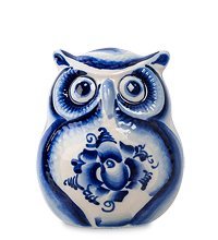 ГЛ- 285 Фигурка «Совенок» (Гжельский фарфор)