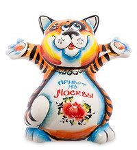 ГЛ- 340 Фигурка «Кот Добряк» бол. цв.(Гжельский фарфор)