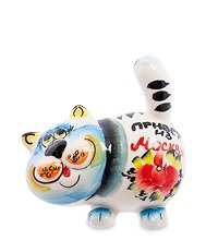 ГЛ- 368 Фигурка «Кот Барсик» цв. (Гжельский фарфор)