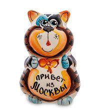 ГЛ- 370 Фигурка «Кот-Мойша» цв. (Гжельский фарфор)