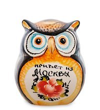 ГЛ- 384 Фигурка «Совенок» цв. (Гжельский фарфор)