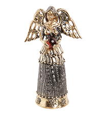 AM-1519 Фигурка «Колокольчик-фея» (латунь, янтарь)