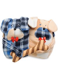 ТК-907 Игрушка лоскутная «Собаки с косточкой»