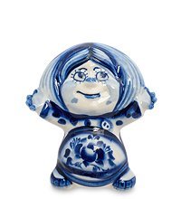 ГЛ- 455 Фигурка «Кузя» нов. (Гжельский фарфор)