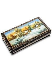 ШК-11/55-A Шкатулка-купюрница в технике декупаж (8х17х4)