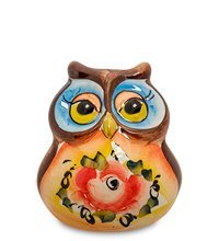 ГЛ- 505 Фигурка «Сова» цв. (Гжельский фарфор)