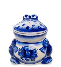 ГЛ- 507 Фигурка «Лягушка» (Гжельский фарфор)