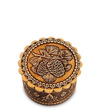 BST-113/ 3 Шкатулка «Шишки» мал. (береста)