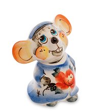 ГЛ- 632 Фигурка «Мышка» цв. (Гжельский фарфор)
