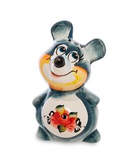 ГЛ- 630 Фигурка «Мышонок-Боня» цв. (Гжельский фарфор)