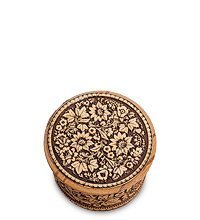 BST-127/ 1 Шкатулка «Цветы» мал. (береста)