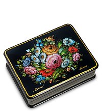 ШК-19/ 9-F Шкатулка в технике декупаж «Цветы» (10х8х3,5)