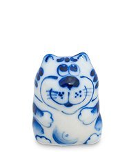 ГЛ- 201 Фигурка «Кот» мал. (Гжельский фарфор)