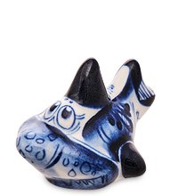 ГЛ- 738 Фигурка «Акула» (Гжельский фарфор)