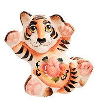 ГЛ- 786 Магнит «Тигренок» цв. (Гжельский фарфор)