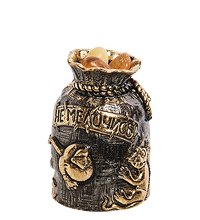 AM-2694 Колокольчик «Денежный мешок» (латунь, янтарь)