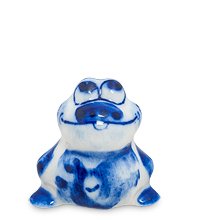 ГЛ- 224 Фигурка «Лягушка» мал. (Гжельский фарфор)