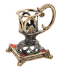 AM-2947 Подсвечник «Ночник Винтаж» (латунь, янтарь)