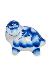 ГЛ- 279 Фигурка «Черепашка» (Гжельский фарфор)