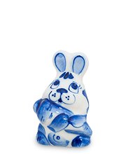 ГЛ- 137 Фигурка «Зайчонок» (Гжельский фарфор)