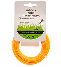 TS-204 Леска для триммера Звездочка 2мм 15м