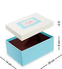 WF-06/2-A Коробка «Прямоугольник» цв.голуб./молочн.