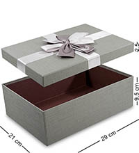 WF-18/3-B Коробка «Прямоугольник» цв.серый