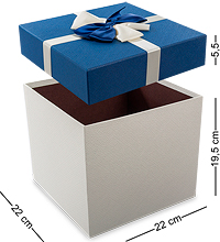 WF-40/4-B Коробка «Квадрат» цв.син./бел.