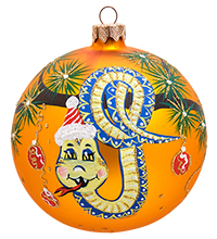 НФШ-1163/2 Ел. украшение Шар «Веселая змея» 100 мм