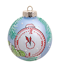 НФШ-1614/1 Ел.украшение Шар «Змея с часами» 85 мм