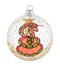 НФШ-1641 Ел.украшение Шар «Змея» 85 мм