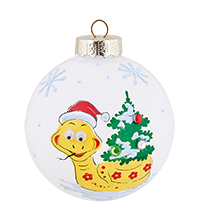 НФШ-1696/3 Ел.украшение Шар «Змея» 85 мм