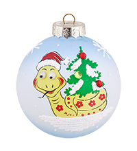 НФШ-1696/4 Ел.украшение Шар «Змея» 85 мм